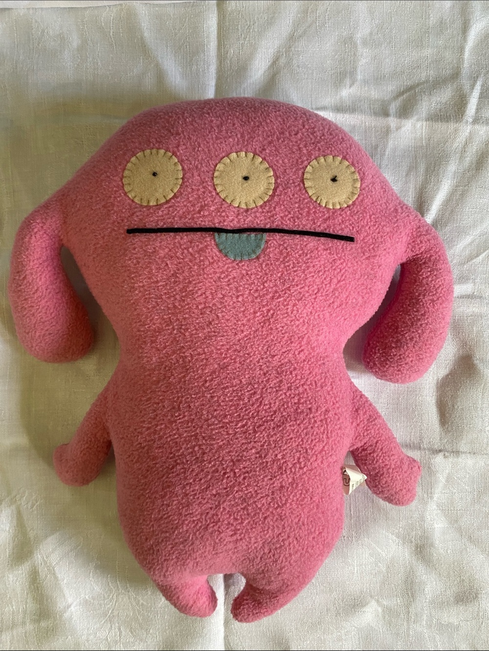 Vintage 2006 Ugly Doll Peaco Pink Plush Monster Toy 13” Collectable